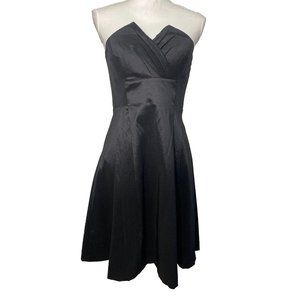 Calvin Klein Women’s Strapless Sweetheart Dress Short Black Satin Size 4